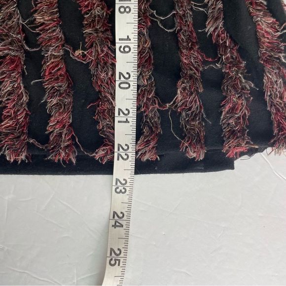 ZARA TRAFALUC BLACK MULTICOLOR STRIPED FRINGE PULLOVER BLOUSE Size M - Picture 8 of 8